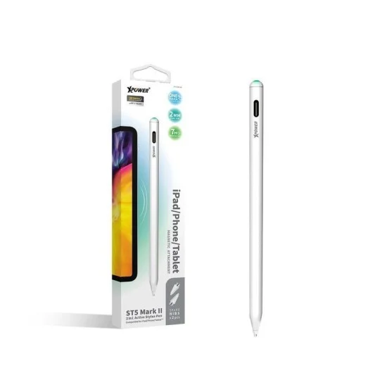 St5 Markii 2 In 1 Active Stylus Pen For Ipad/ Phone & Tablet - White
